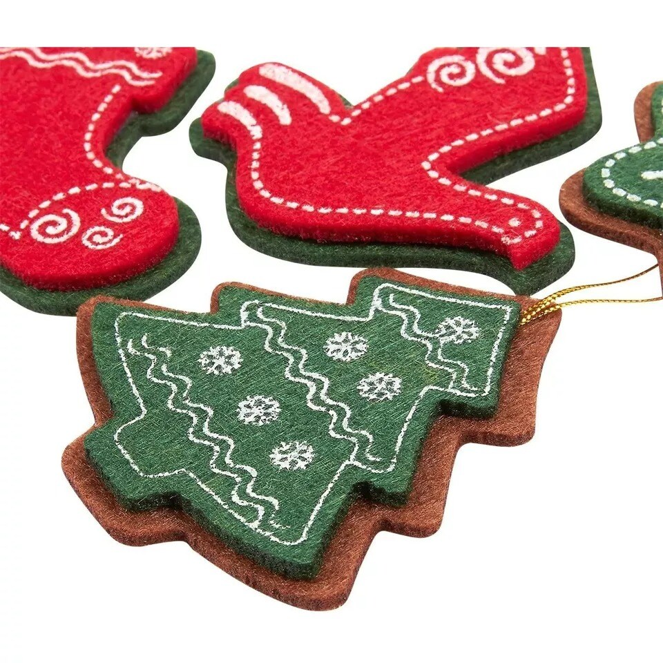 16 Christmas Tree Decorations Xmas Felt Hanging Stocking Ornament for Home Decor