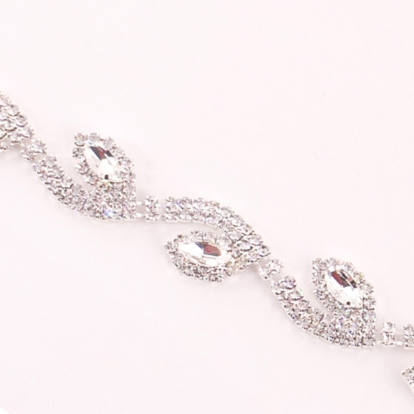 5/8&#x22; Crystal Rhinestone Chain Trim 1 Yard Rhinestone Fashion Trim
