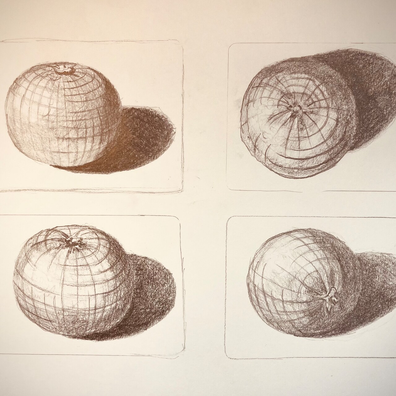 Art in August | Graphite Drawing & Rendering Forms