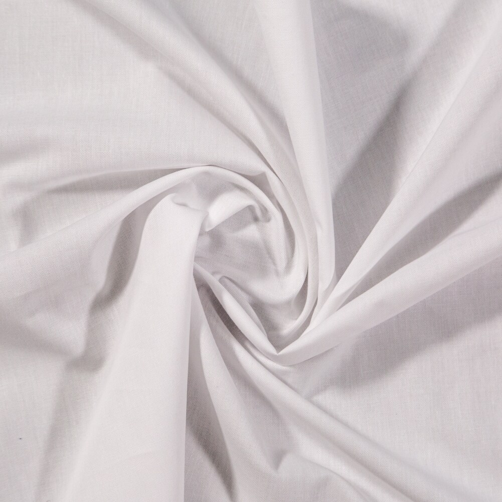 1 Yard White Calendered Organic Cotton Oxford Sustainable Shirting Fabric 60 inch Width