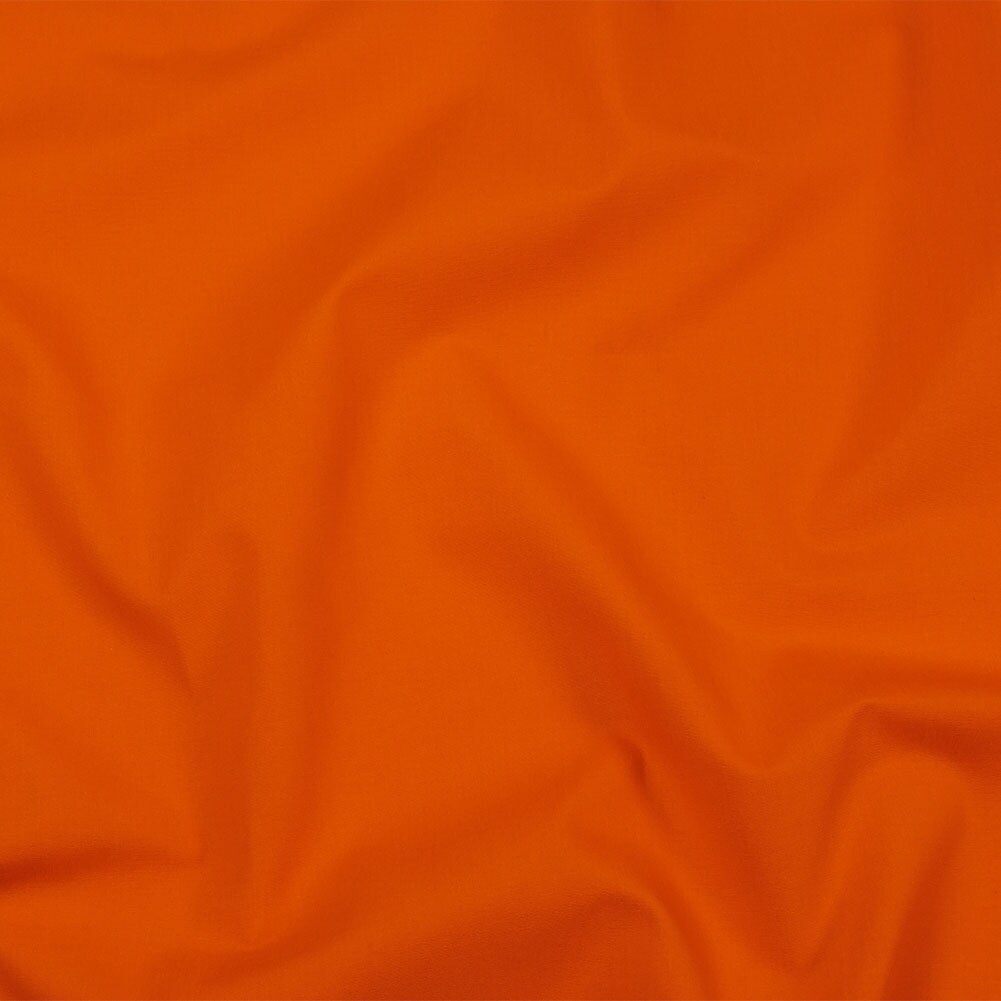 1 Yard Carrot Polyester And Cotton Poplin Fabric Bright Orange
