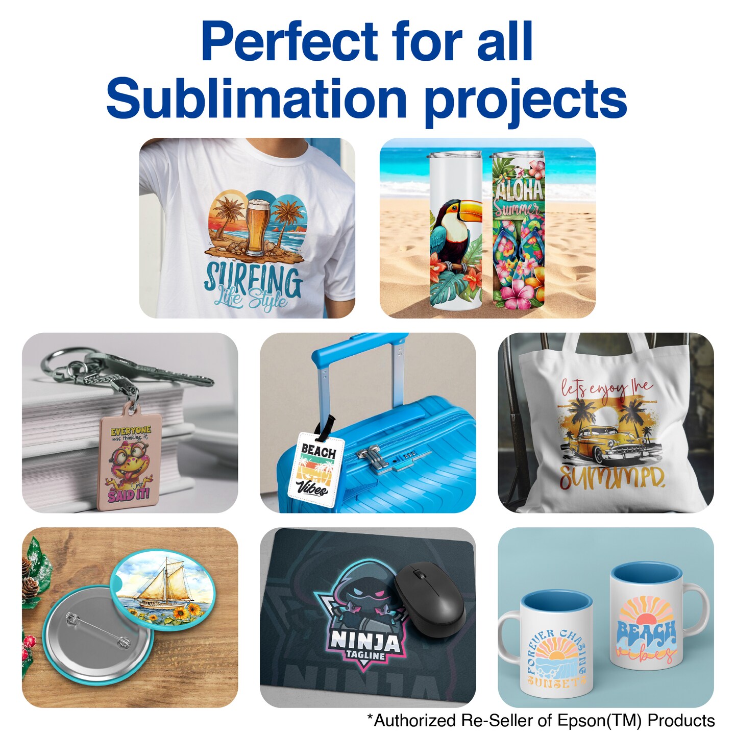 Makerflo Sublimation Paper 13 x 19 Inches 100 Sheets Heat Transfer Paper for Tumblers T-Shirts Phone Cases Mugs Printable Stickers Gifting