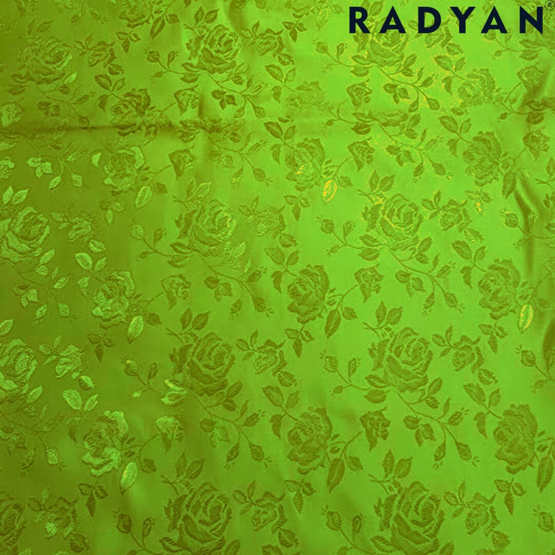 1 Yard Satin Brocade Fabric 100% Polyester Floral Jacquard for Apparel and Home Decor 58/59 Inch Width