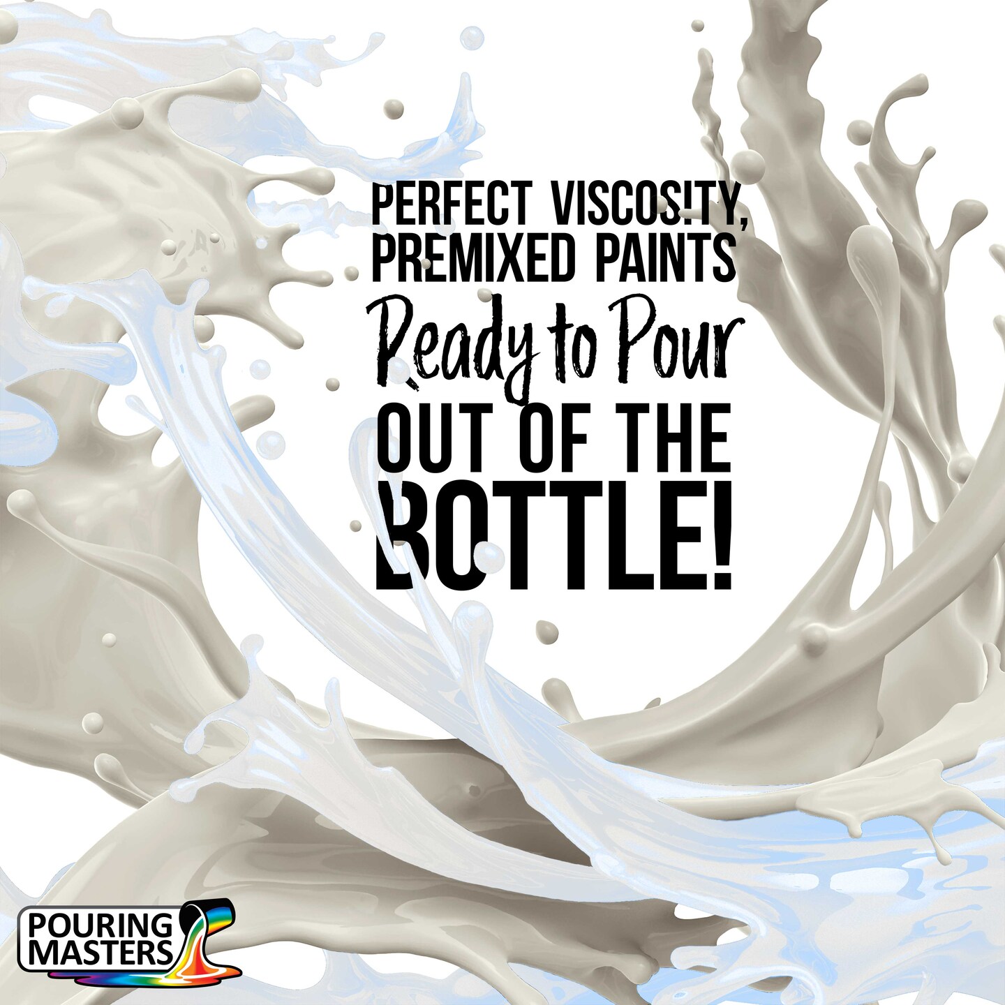 Pouring Masters Blue Interference Pearl Special Effects Acrylic Pouring Paint - Premium 8-Ounce Pre-Mixed Fluid Acrylic Paint - Fluid Art Supplies for Canvas, Wood, Paper, Tile & Rocks