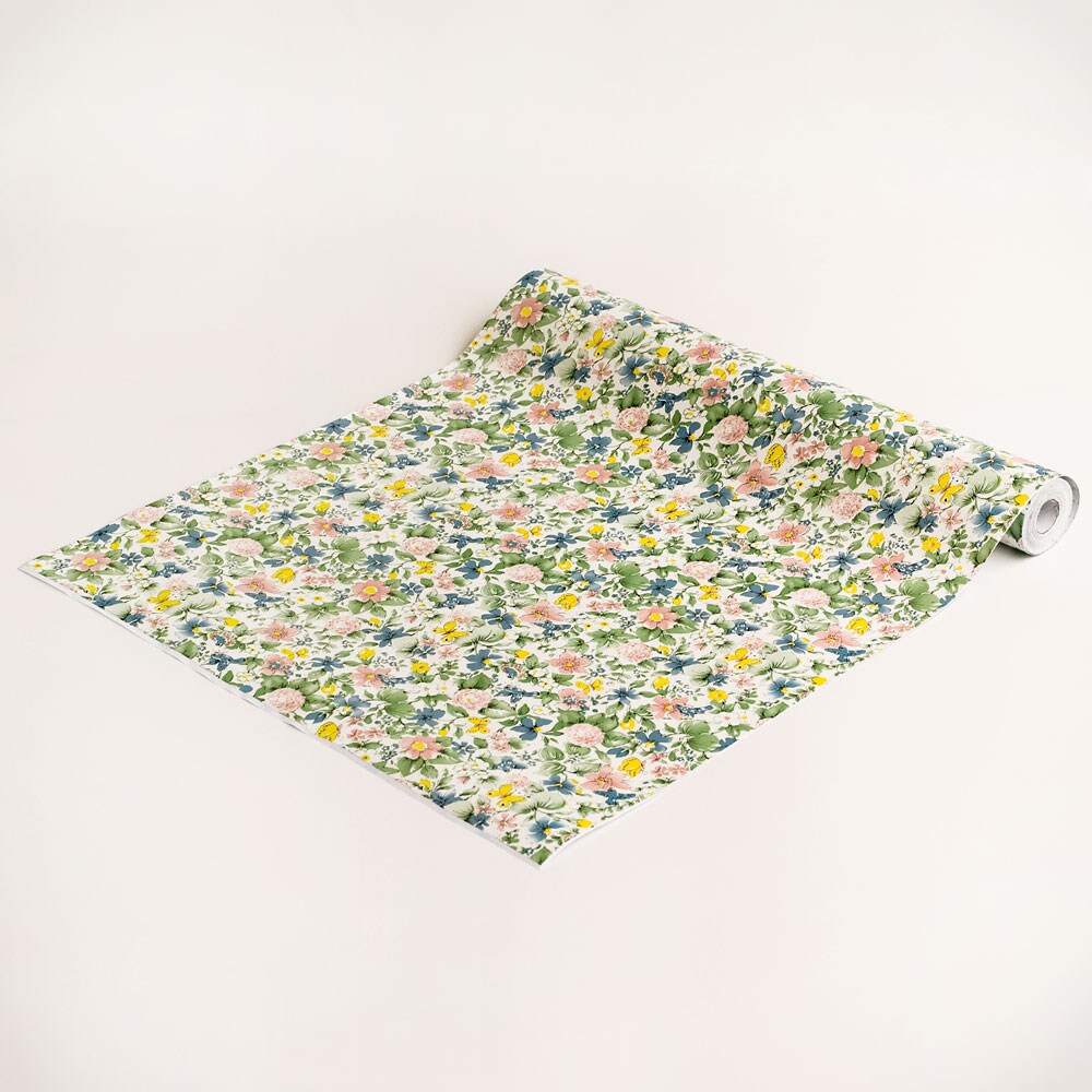 Butterflies on Flowers Wallpaper Roll, Peel-and-Stick, Scrubbable and Removable