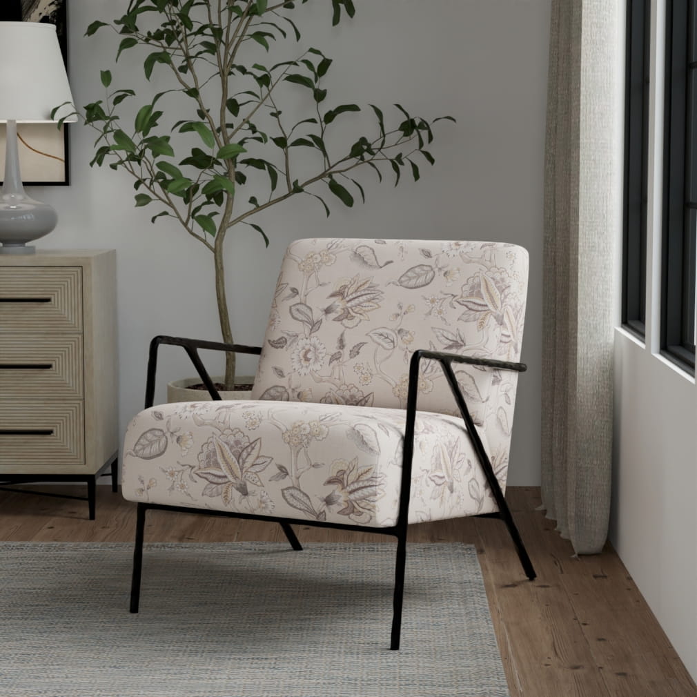 Upholstery Fabric - Beige & Taupe,Grey & Silver Floral Upholstery Fabric 54 Inches"