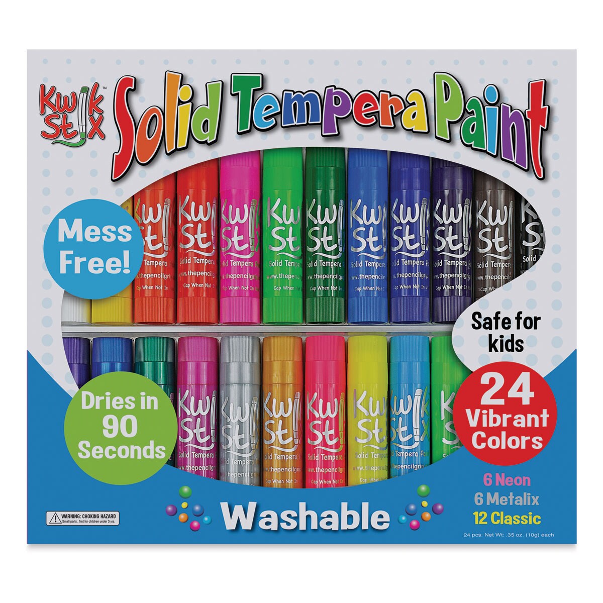 Kwik Stix Tempera Paint - Set of 24, Kwik Stix, Assorted