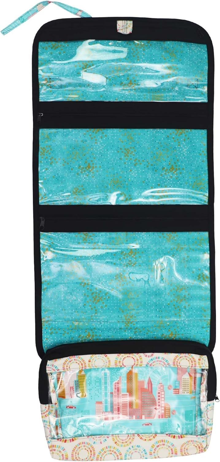 AccuQuilt Hanging Travel Organizer Bag Quilt-As-You-Go Kit with Zippity-Do-Done Zipper