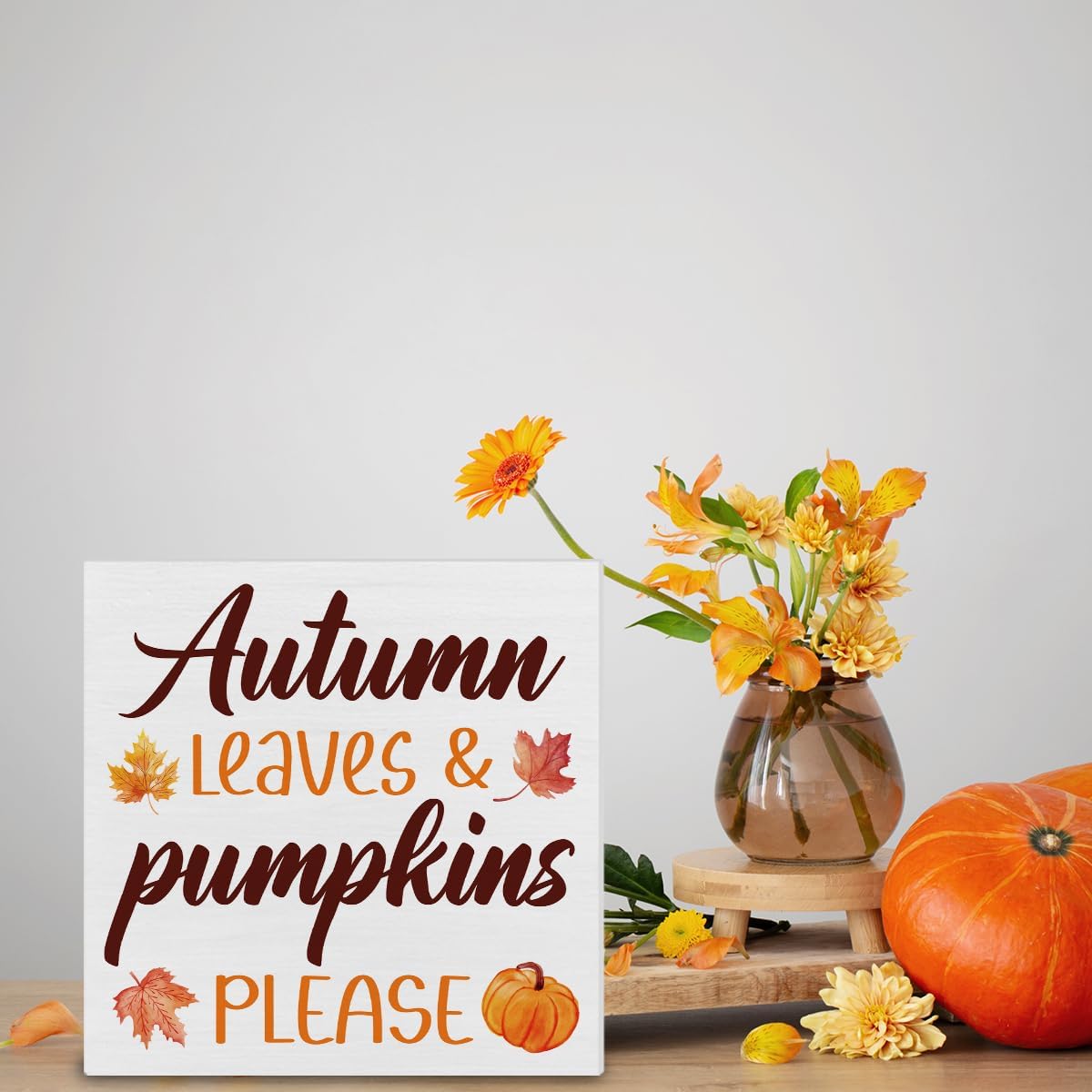 Fall Home Decor Indoor for Desk Table Shelf 5 X 5
