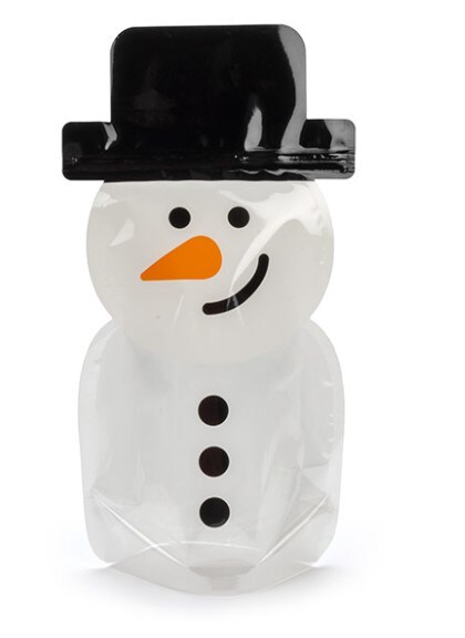 XL Snowman Shaped Pouch 8&#x22; x 4 1/2&#x22; x 15&#x22; 25 Pack SP7SZXL
