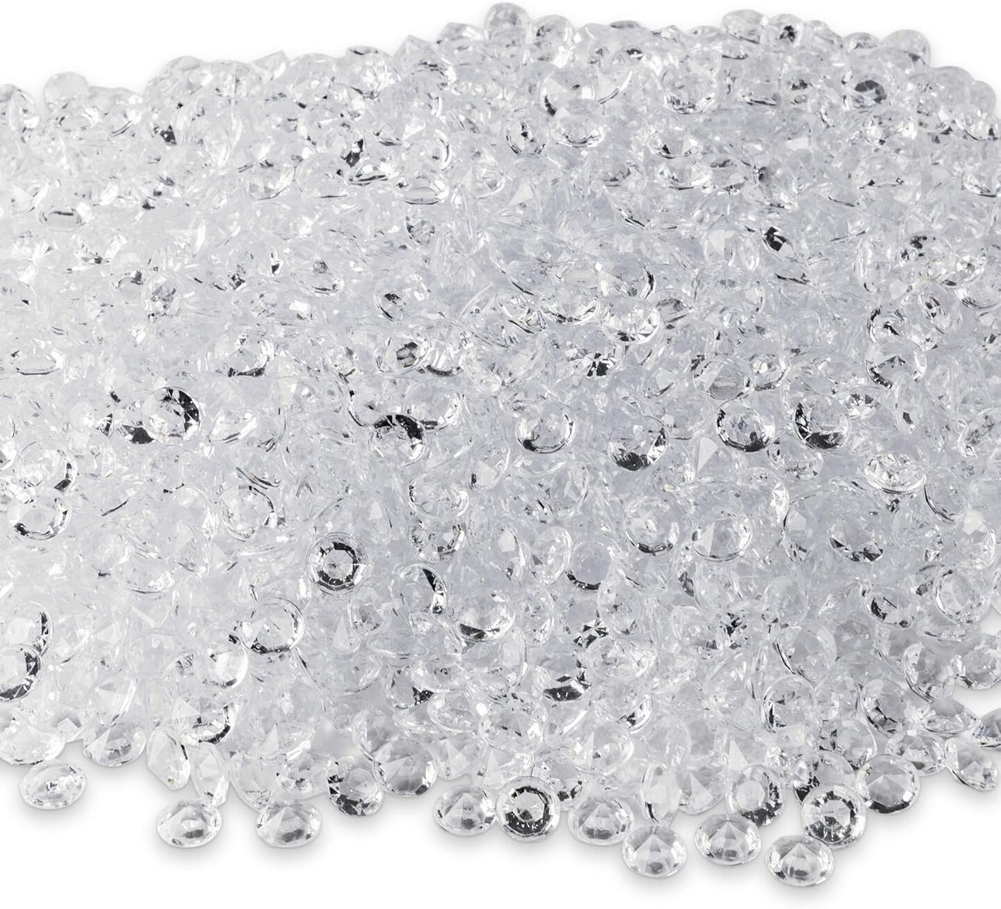 2000 Pack of 1 Carat 6.5mm Jewels (Clear) Diamond Table Confetti, Vase Filler