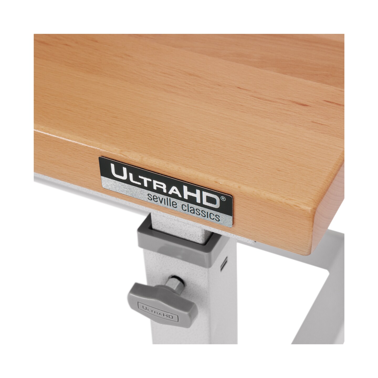 Seville Classics UltraHD Height Adjustable Workbench, 60" W x 24" D x 28.5" to 42"H