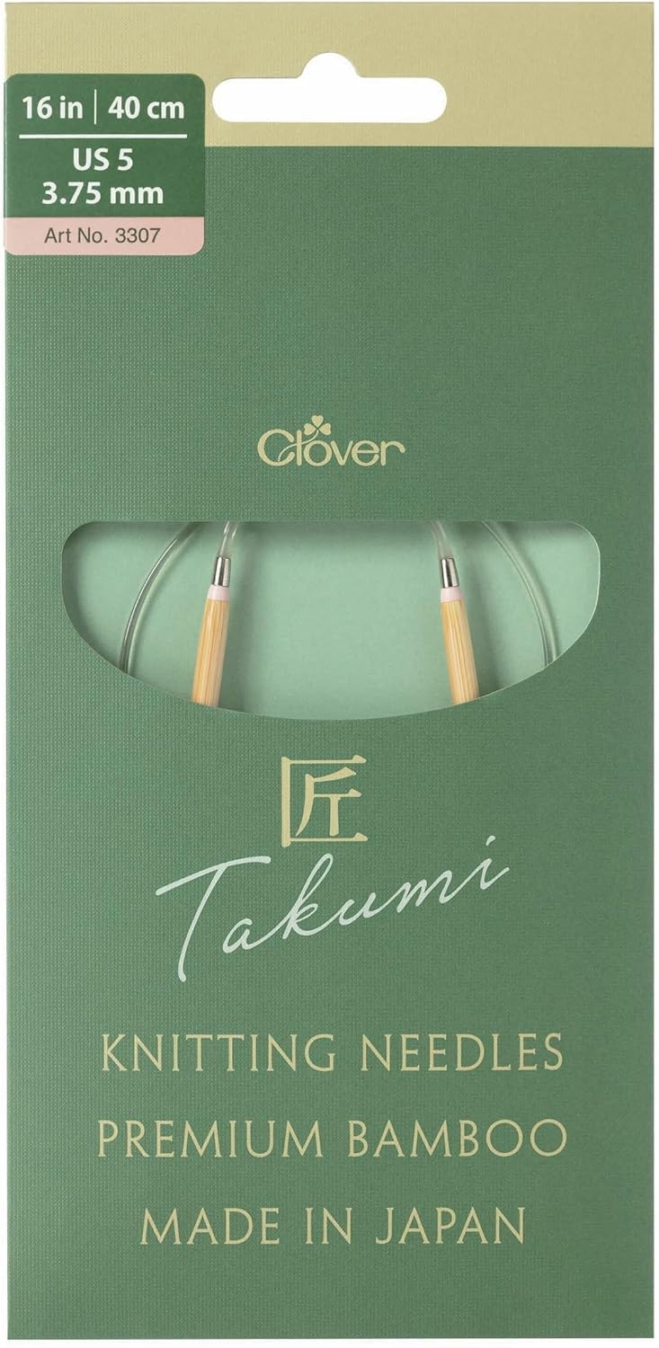 Clover Takumi Pro Bamboo Circular Knitting Needles 16"- US 0-15