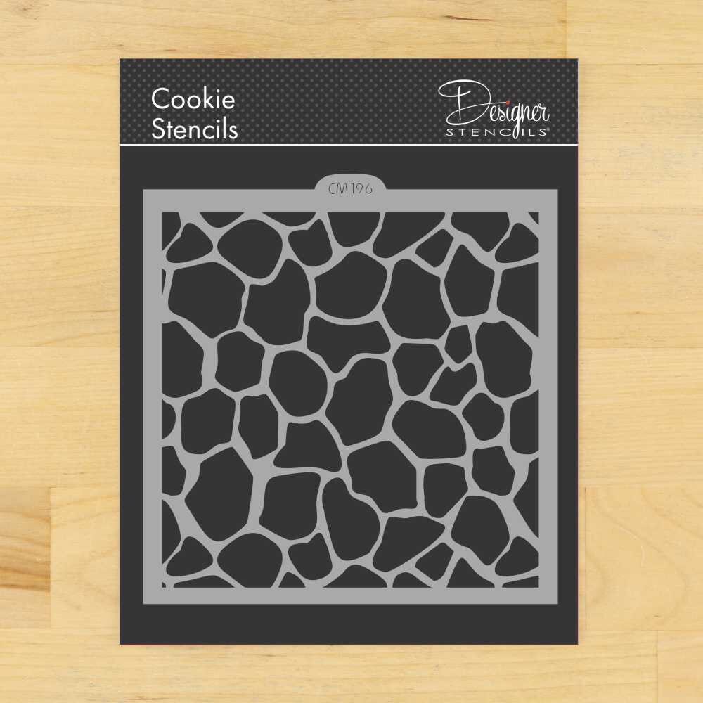 Giraffe Skin Cookie & Craft Stencil | CM196 by Designer Stencils | Cookie Decorating Tools |