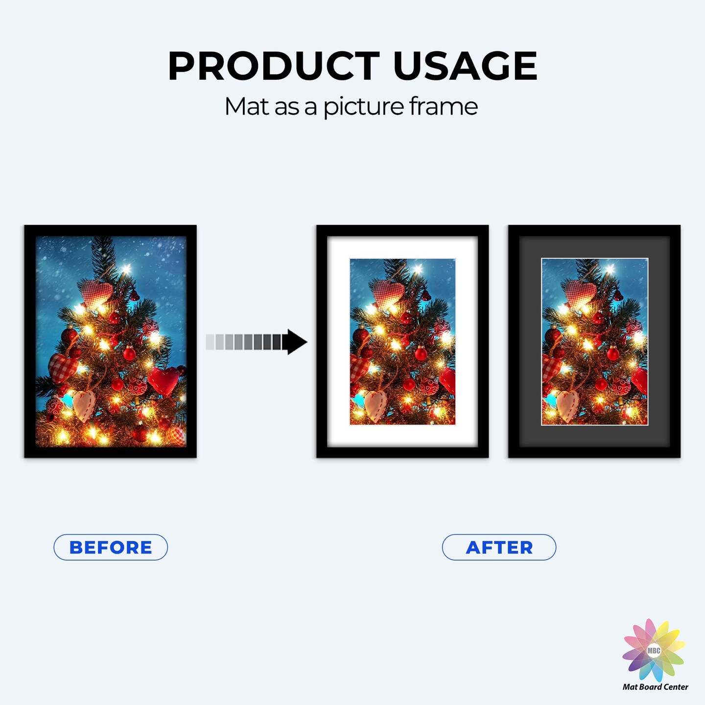 10 Pack Pre-Cut 5x7 Picture Mats for 4x6 Photos/Prints - Acid Free, Bevel Cut, White Core, 4-Ply Thickness (White & Black)