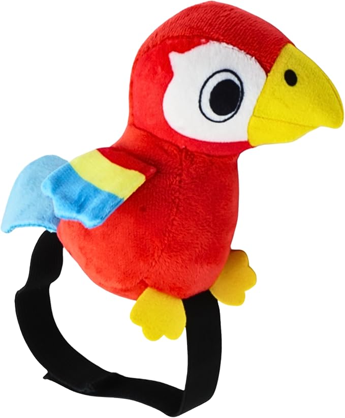4E&#x27;s Novelty Stuffed Parrot on Shoulder - Kids Pirate Parrot Shoulder Prop, Halloween Parrot Stuffed Animal Prop, Kids Pirate Accessories for Party