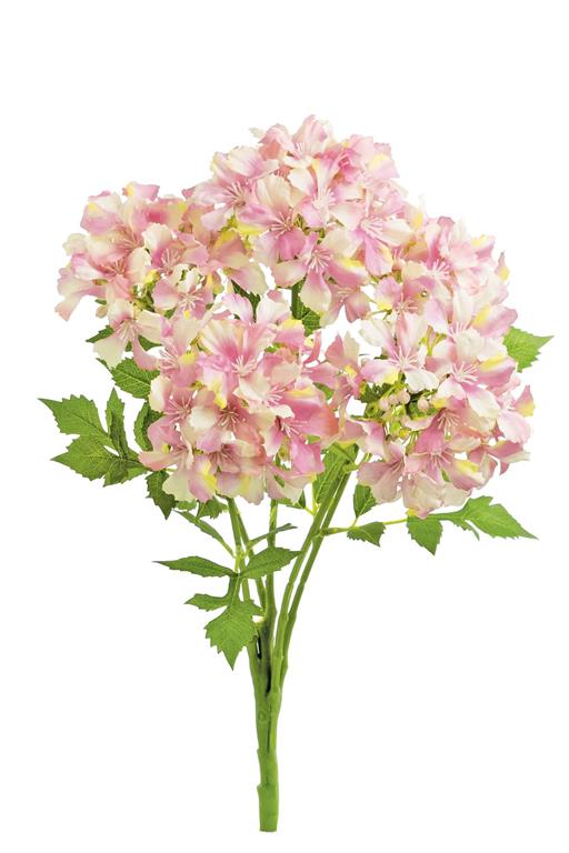 19" Pink & Lavender Artificial Hydrangea Bush – Faux Floral for Weddings & Home Décor (5640-PLAV)