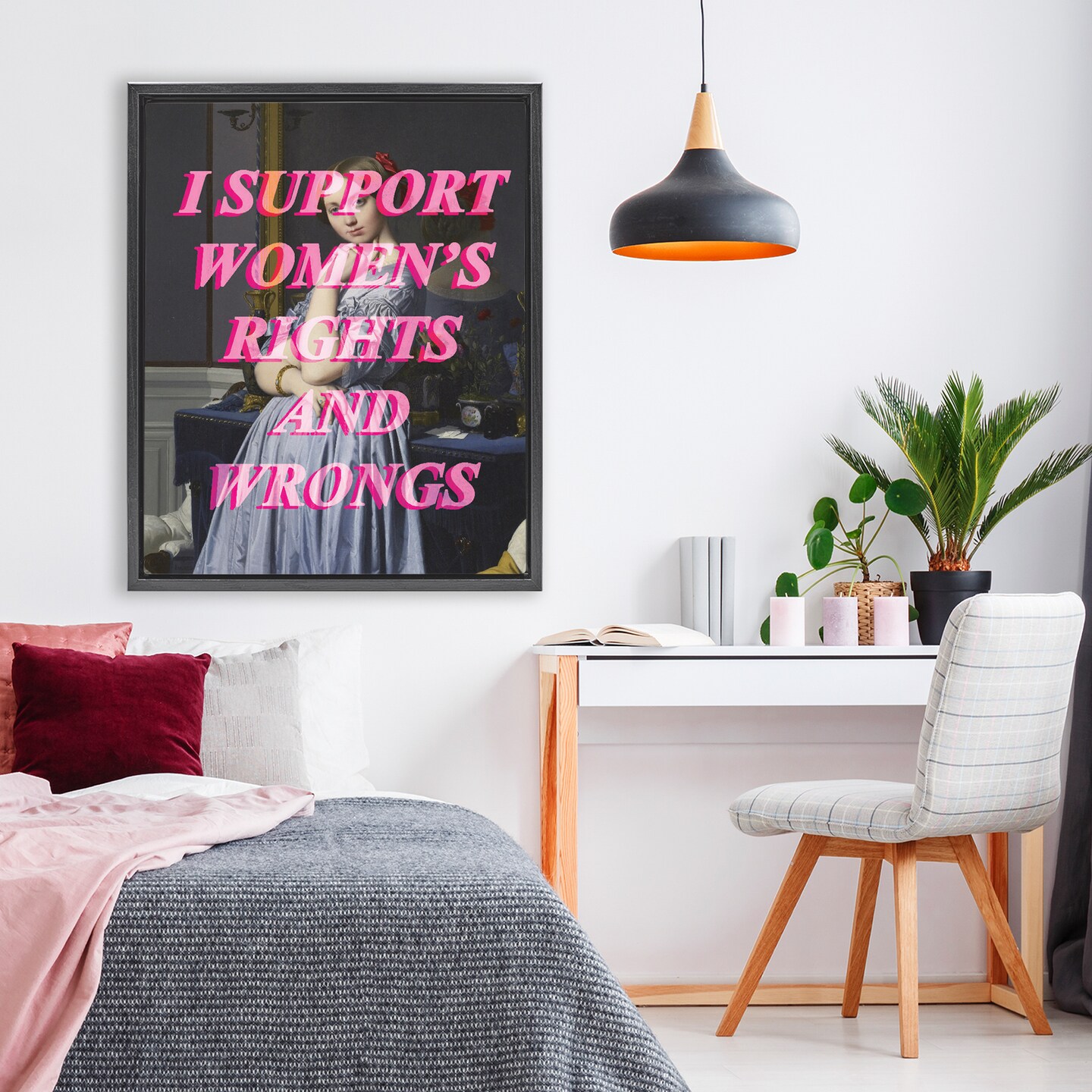 Stupell Industries I Support Women's Rights & Wrongs Floating Frame, design by Lil' Rue