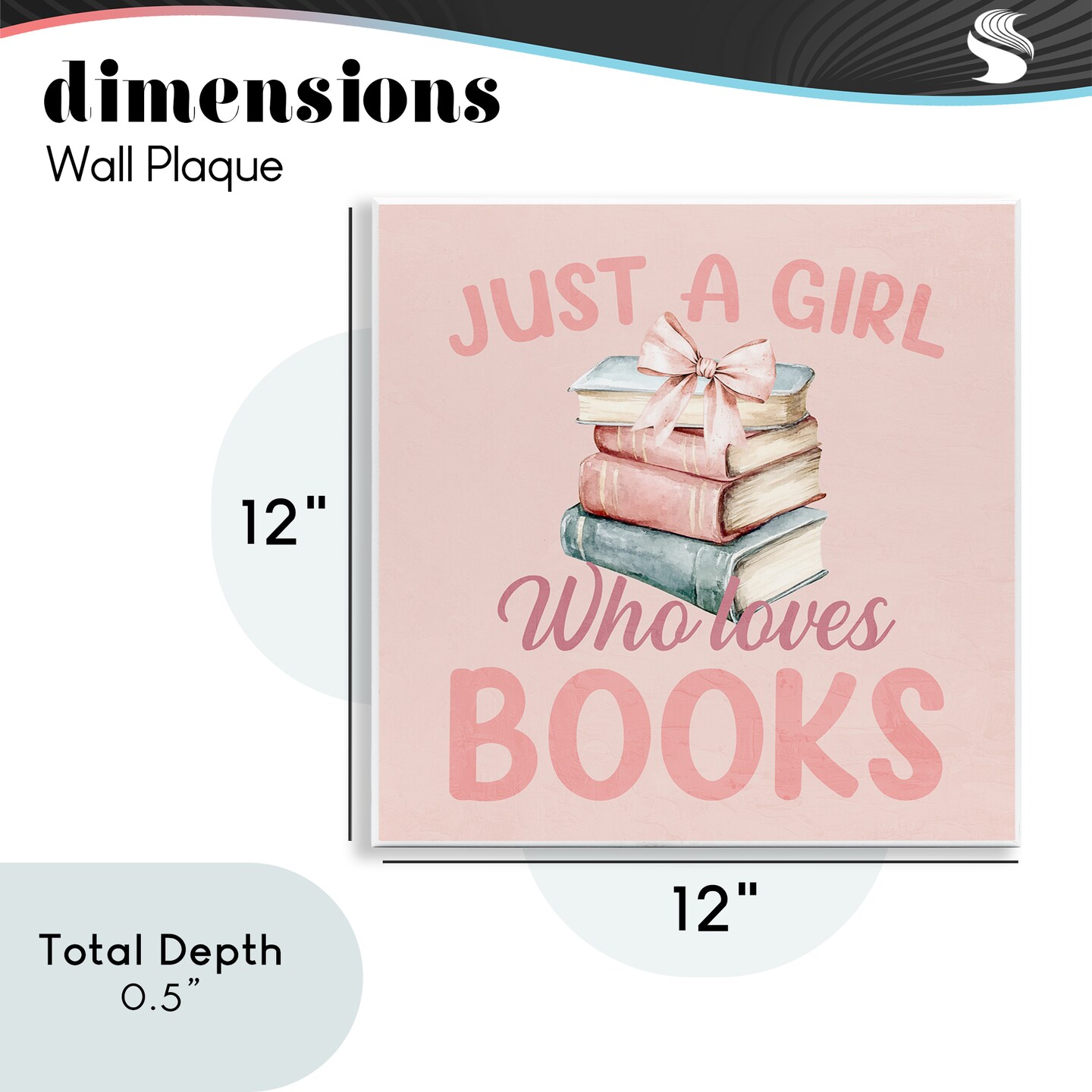 Stupell Industries Reader Girl Who Loves Books Wall Plaque, design by Kim Allen