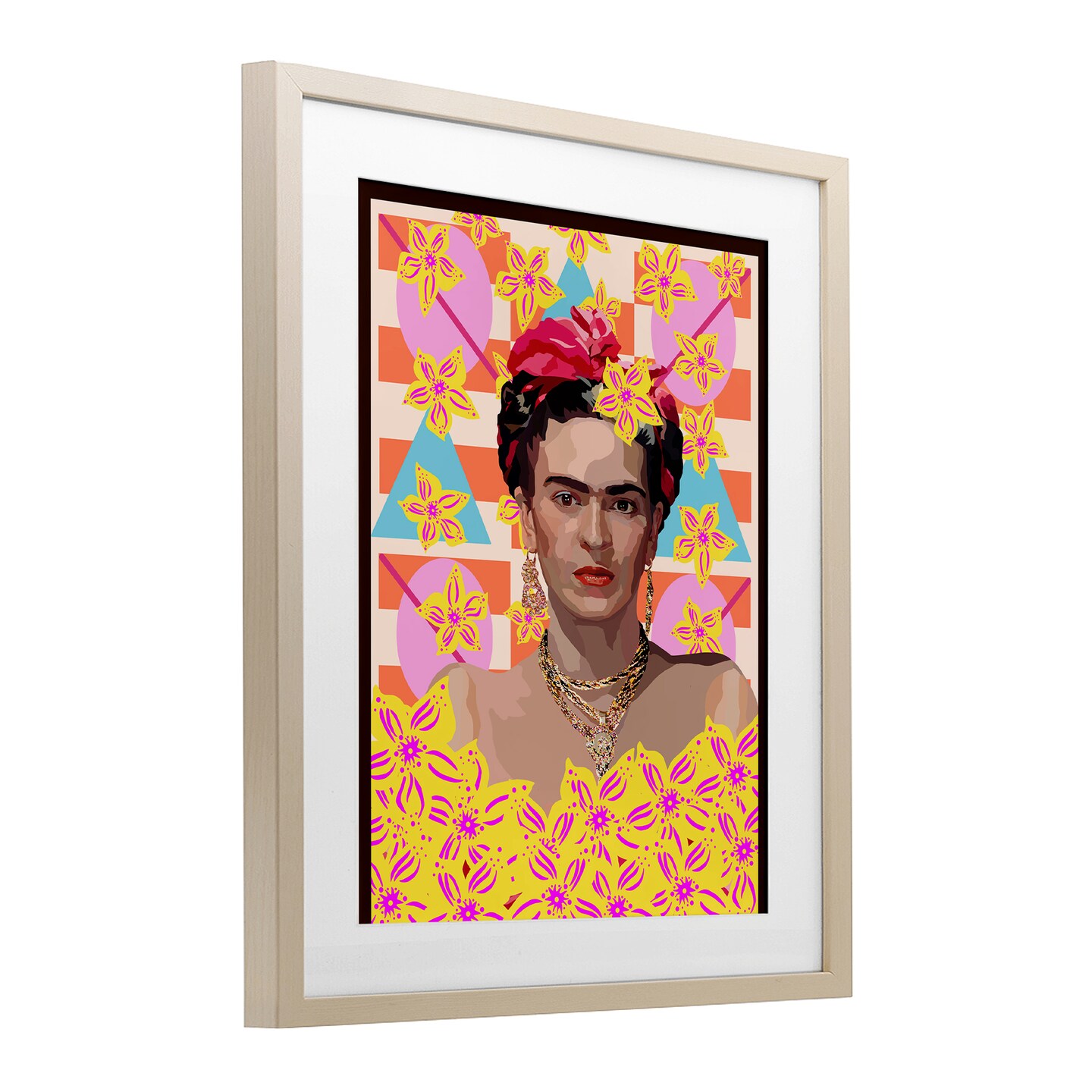 Stupell Industries Frida's Floral Journey Framed Print Under Glass, design by Lynnda Rakos