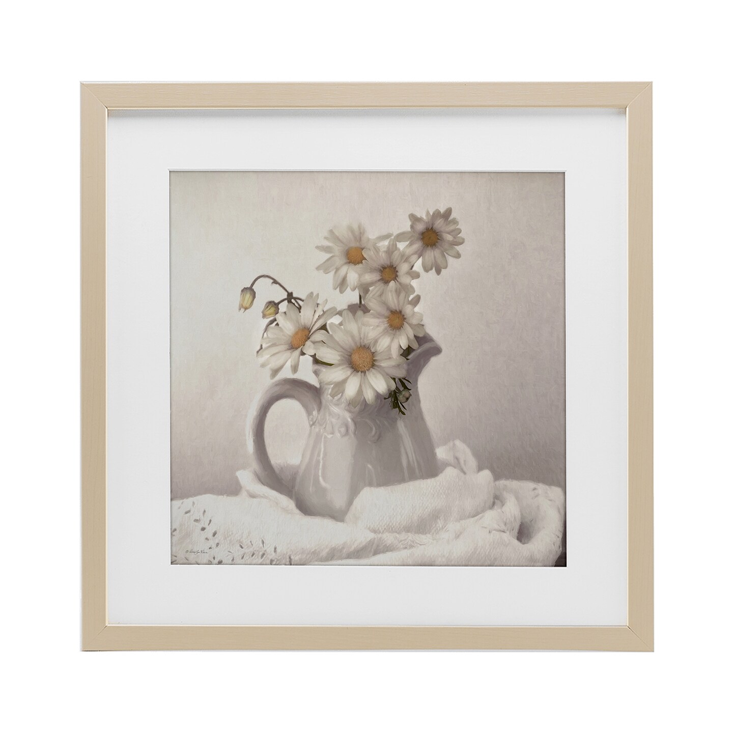 Stupell Industries Simple Pleasures Daisy Vase Framed Print Under Glass, design by Robin-Lee Viera