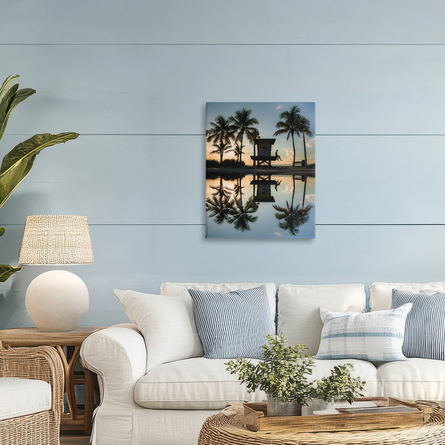 Stupell Industries Palm Tree Reflection Canvas, design by Jared Kreiss