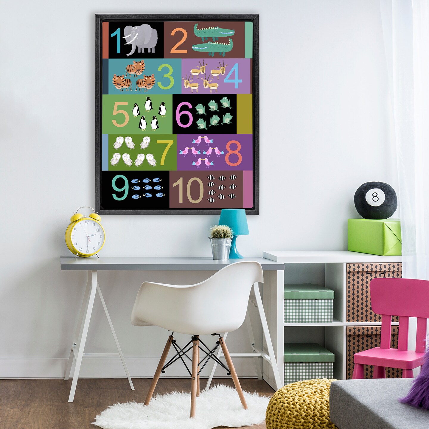 Stupell Industries Blocked Kid's Educational Counting Floating Frame, design by Carla Daly