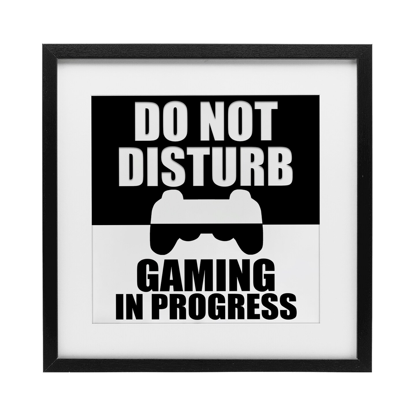 Stupell Industries Do Not Disturb Minimal Gamer Framed Print Under Glass, design by Kim Allen