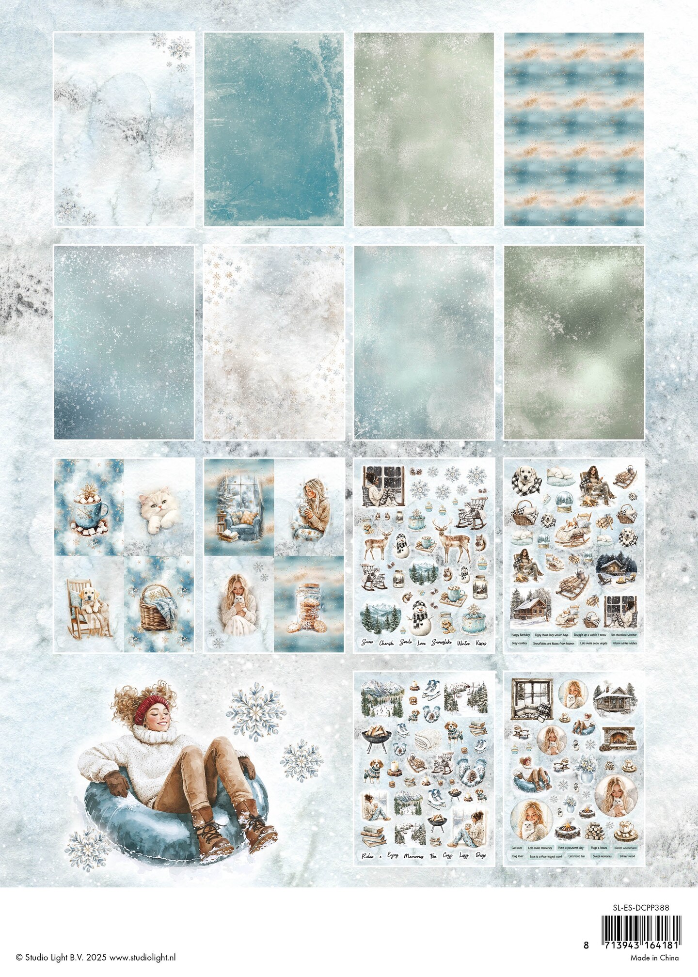 Studio Light Essentials Die-Cut Paper Pad 11.5"X8" 28/Pkg-Snowy Winter days