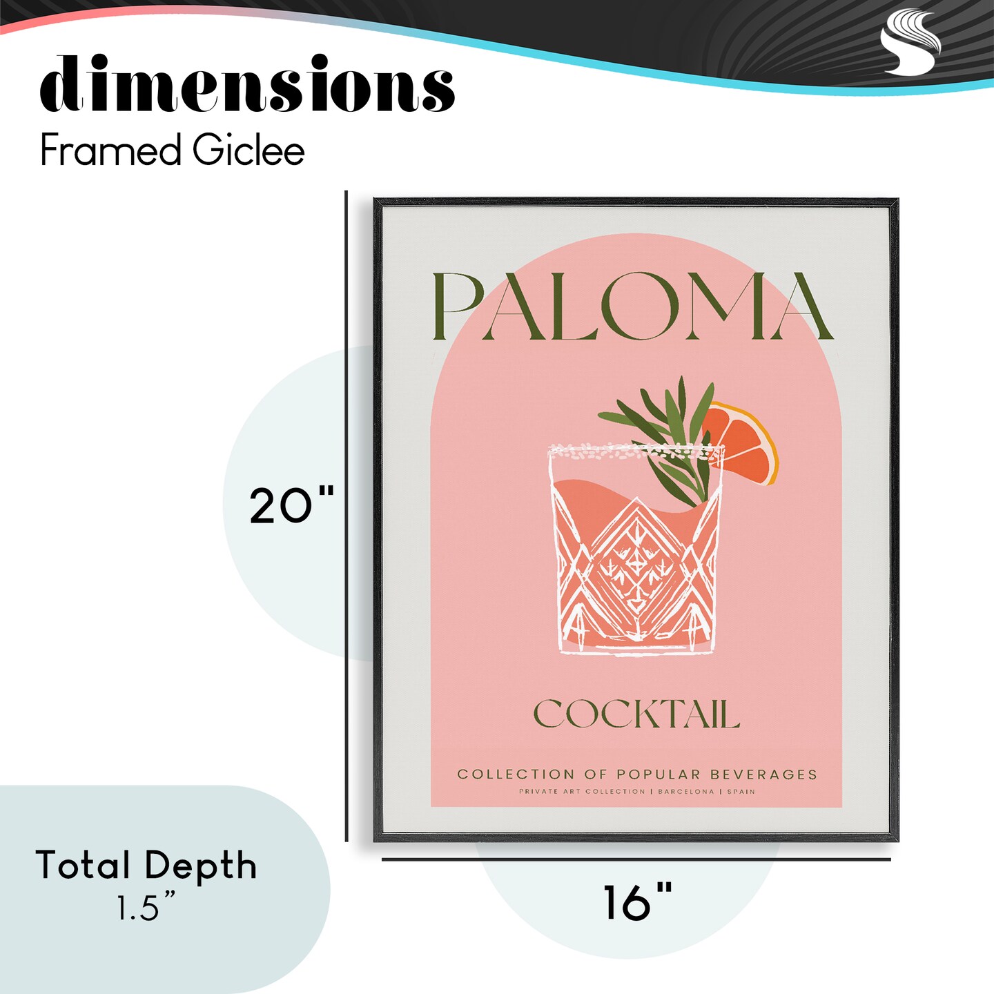 Stupell Industries Stylish Retro Paloma Framed Giclee, design by Lil' Rue