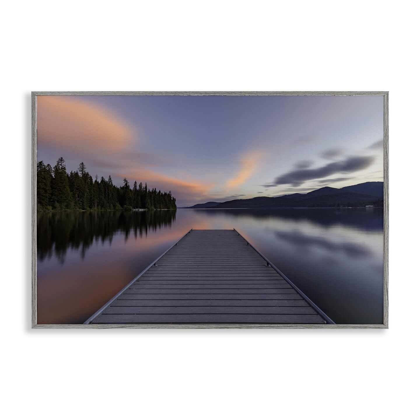 Stupell Industries Priest Lake Stacked Pink Framed Giclee, design by Jeff Poe Photography