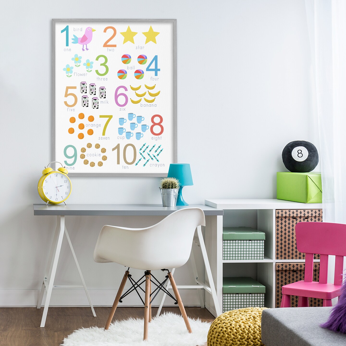 Stupell Industries Fun Learning To Count Framed Giclee, design by Carla Daly