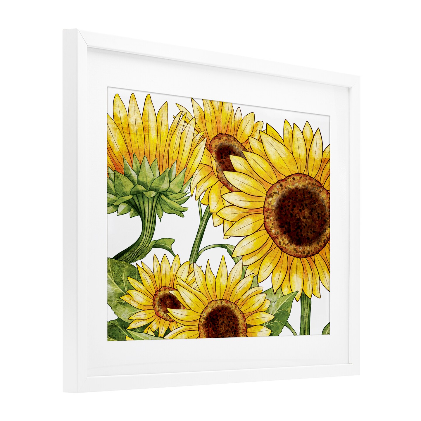 Stupell Industries Rustic Bloom Sunflowers Framed Print Under Glass, design by Kim Allen