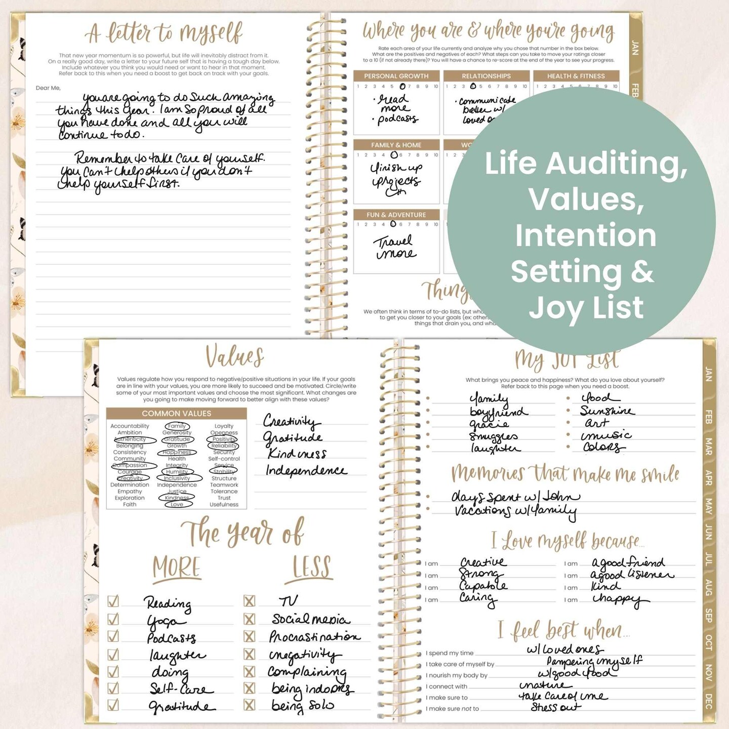 bloom daily planners 2026 Hard Cover Weekly & Monthly Planner, 8.5" x 11", Butterfly Garden