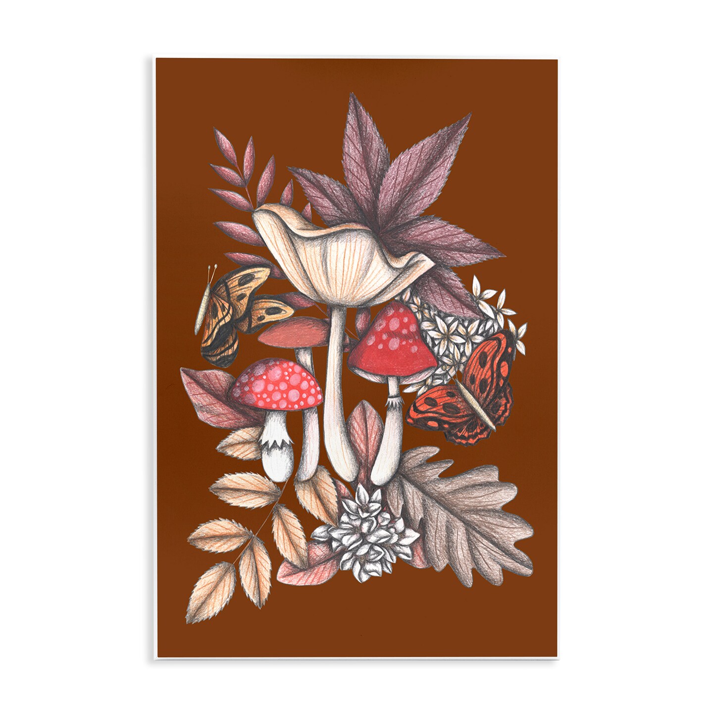 Stupell Industries Autumn Mushrooms Magic Wall Plaque, design by Cecilia Battaini