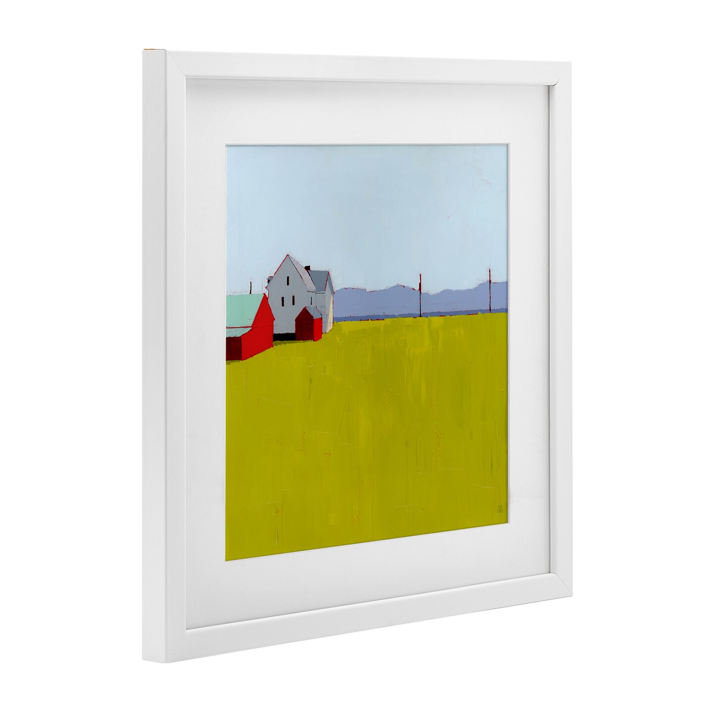 Stupell Industries Farmhouse & Shed Landscape Framed Print Under Glass, design by Ruth LaGue