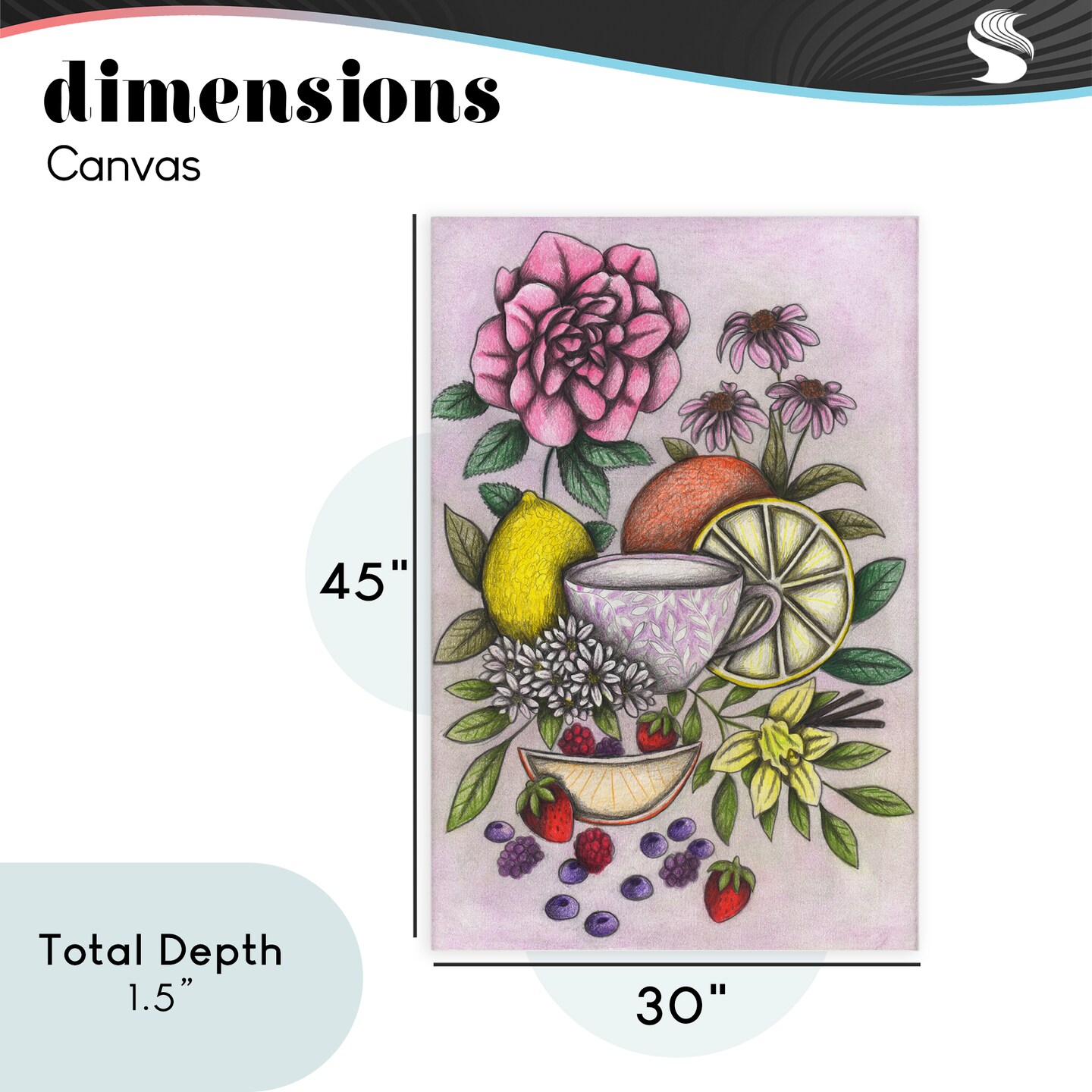 Stupell Industries Rococo Tea with Fruits Canvas, design by Cecilia Battaini