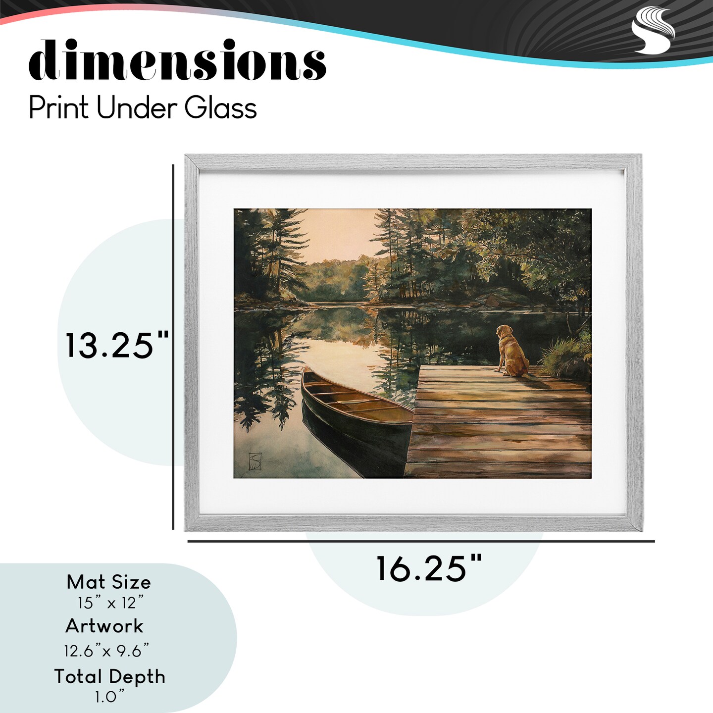 Stupell Industries Lake Life at Sunset Framed Print Under Glass, design by Sara Culpepper