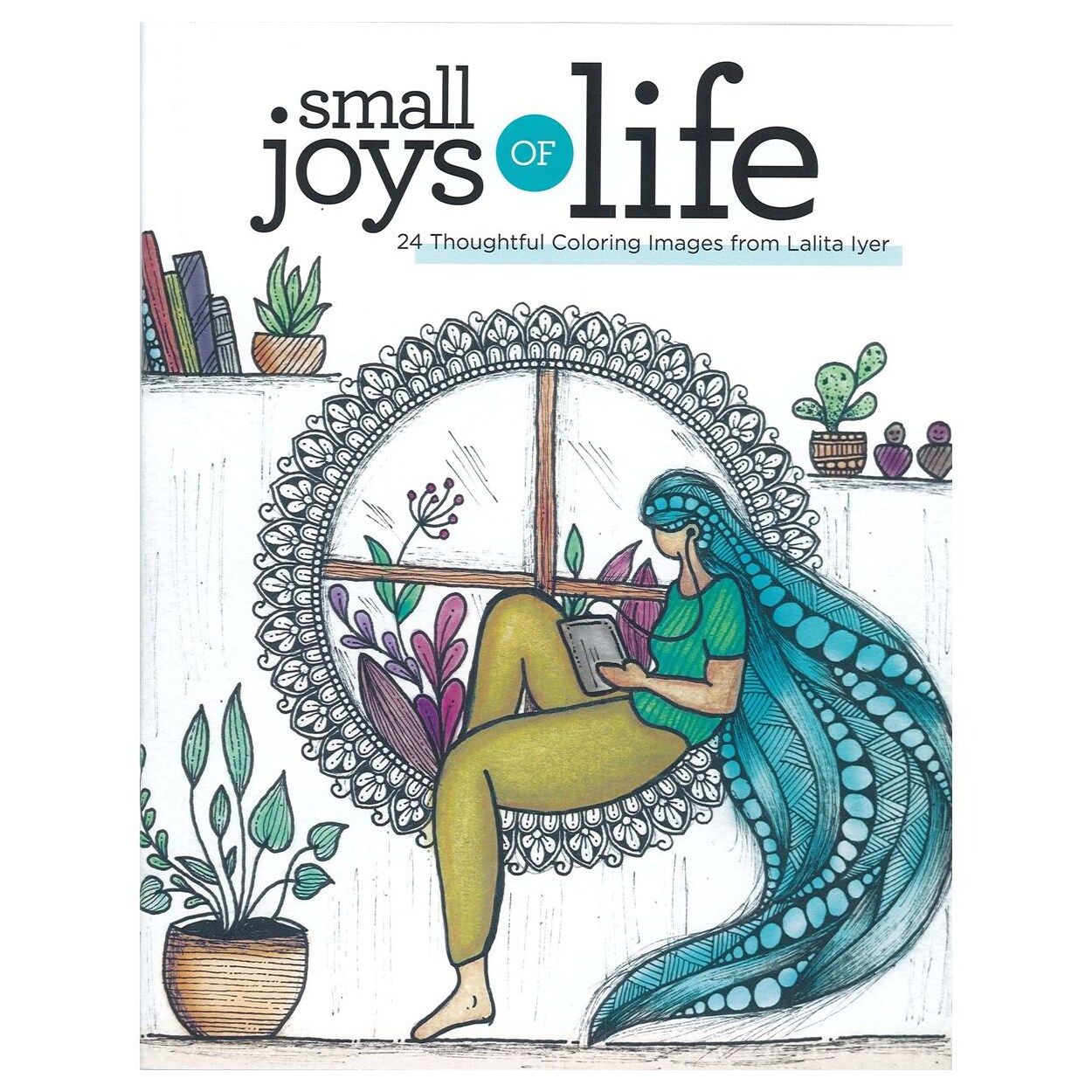 Leisure Arts Small Joys of Life Coloring Book – Mandala-Themed Adult Coloring Book for Relaxation and Stress Relief – 24 Single-Sided Pages on Premium Paper