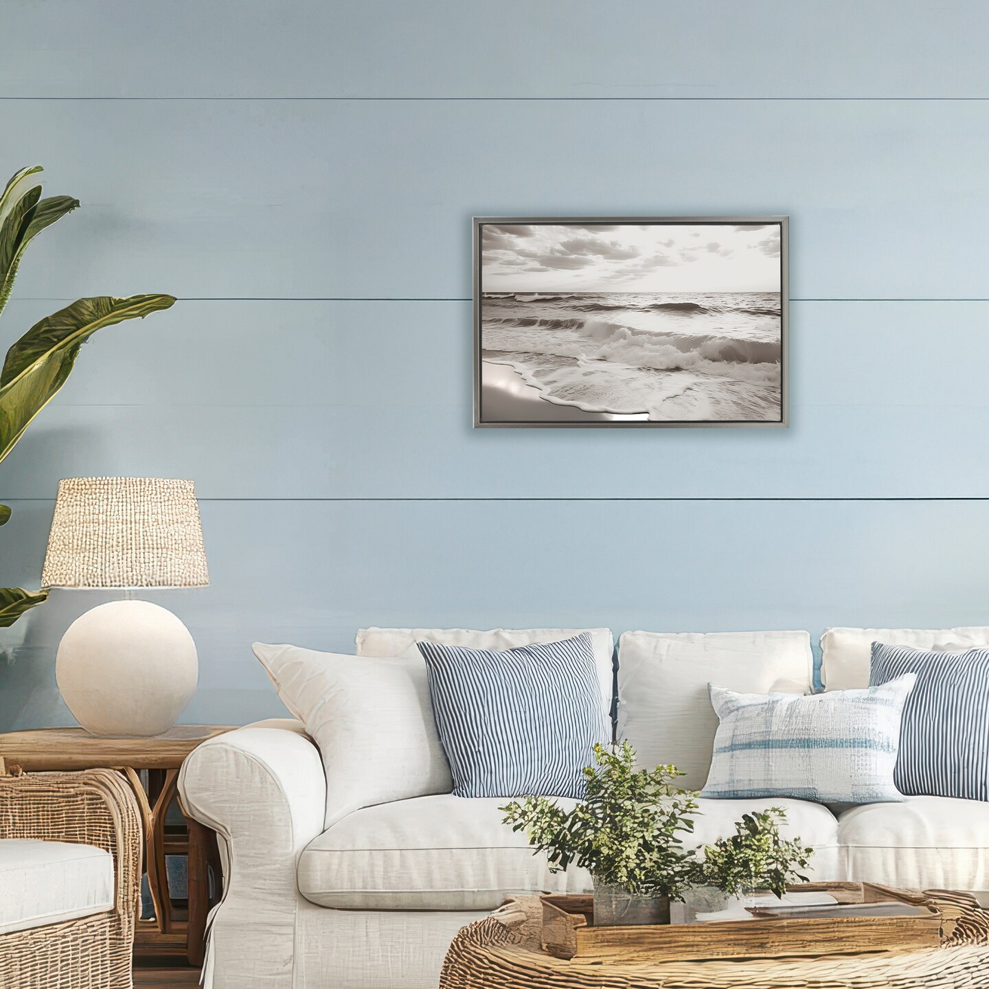 Stupell Industries Beach View Reverie Floating Frame, design by Decent Exposures