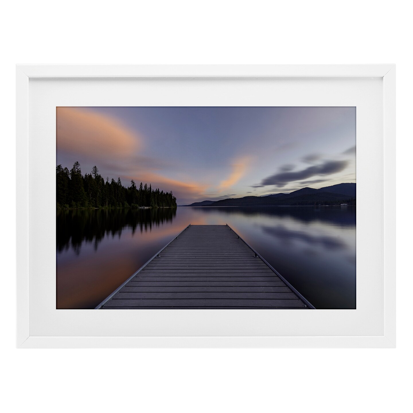 Stupell Industries Priest Lake Stacked Pink Framed Print Under Glass, design by Jeff Poe Photography