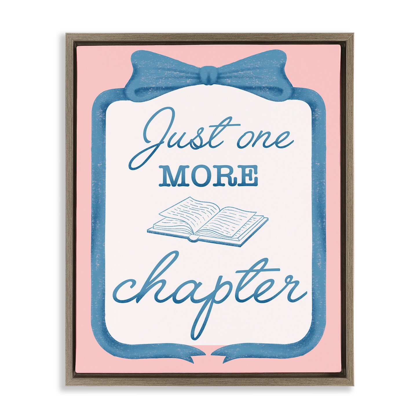 Stupell Industries Chic Just One More Chapter Floating Frame, design by Marcus Prime