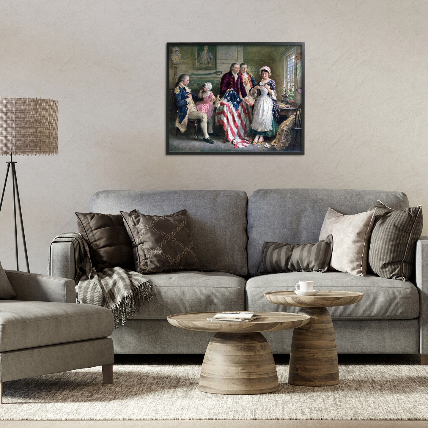 Stupell Industries Historical Betsy Ross Framed Giclee, design by Arlington Prints