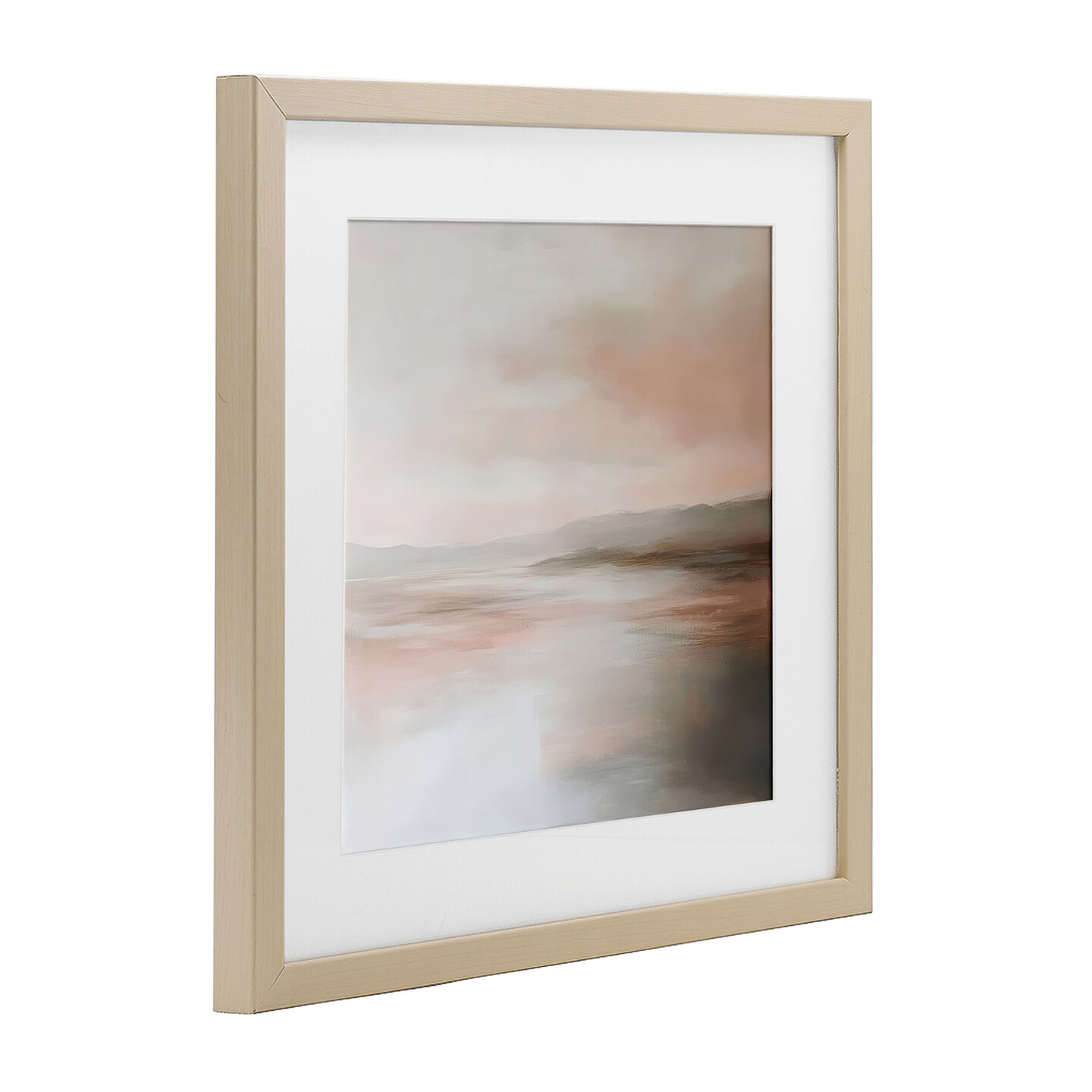 Stupell Industries Muted Landscape Abstract Coast Framed Print Under Glass, design by Petal Prints Design