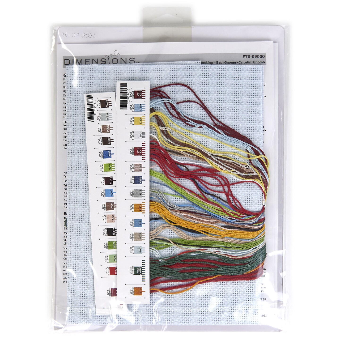 DIY Dimensions Gnome Winter Christmas Counted Cross Stitch Stocking Kit 09000