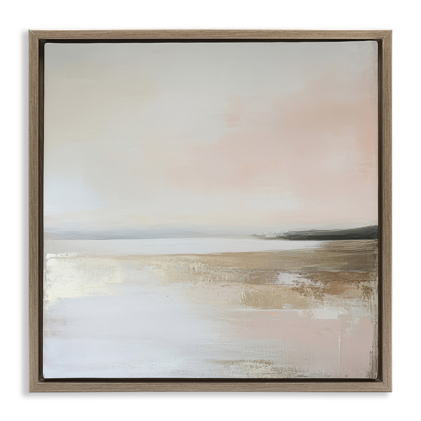 Stupell Industries Muted Landscape Hidden Coast Floating Frame, design by Petal Prints Design