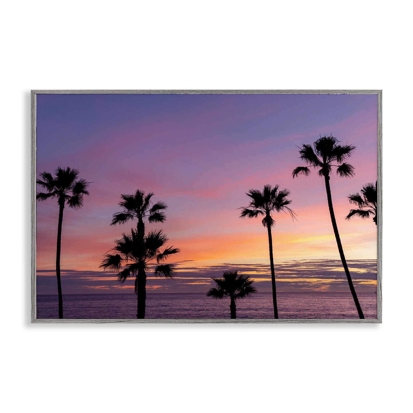 Stupell Industries Sunsets & Scattered Palm Trees Framed Giclee, design by Jeff Poe Photography