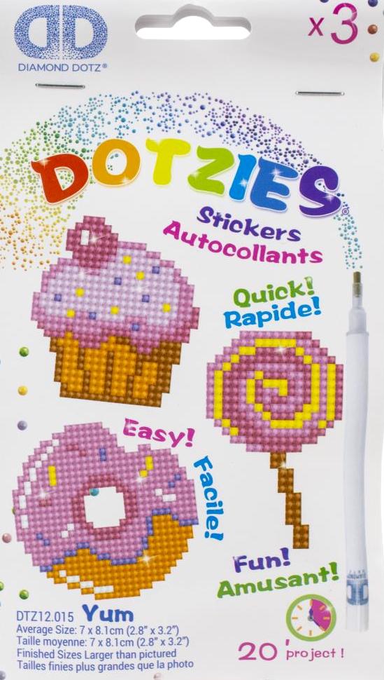 DIY Diamond Dotz Yum Cupcake Donut Pop Dotzies Sticker Facet Art Bead Craft Kit