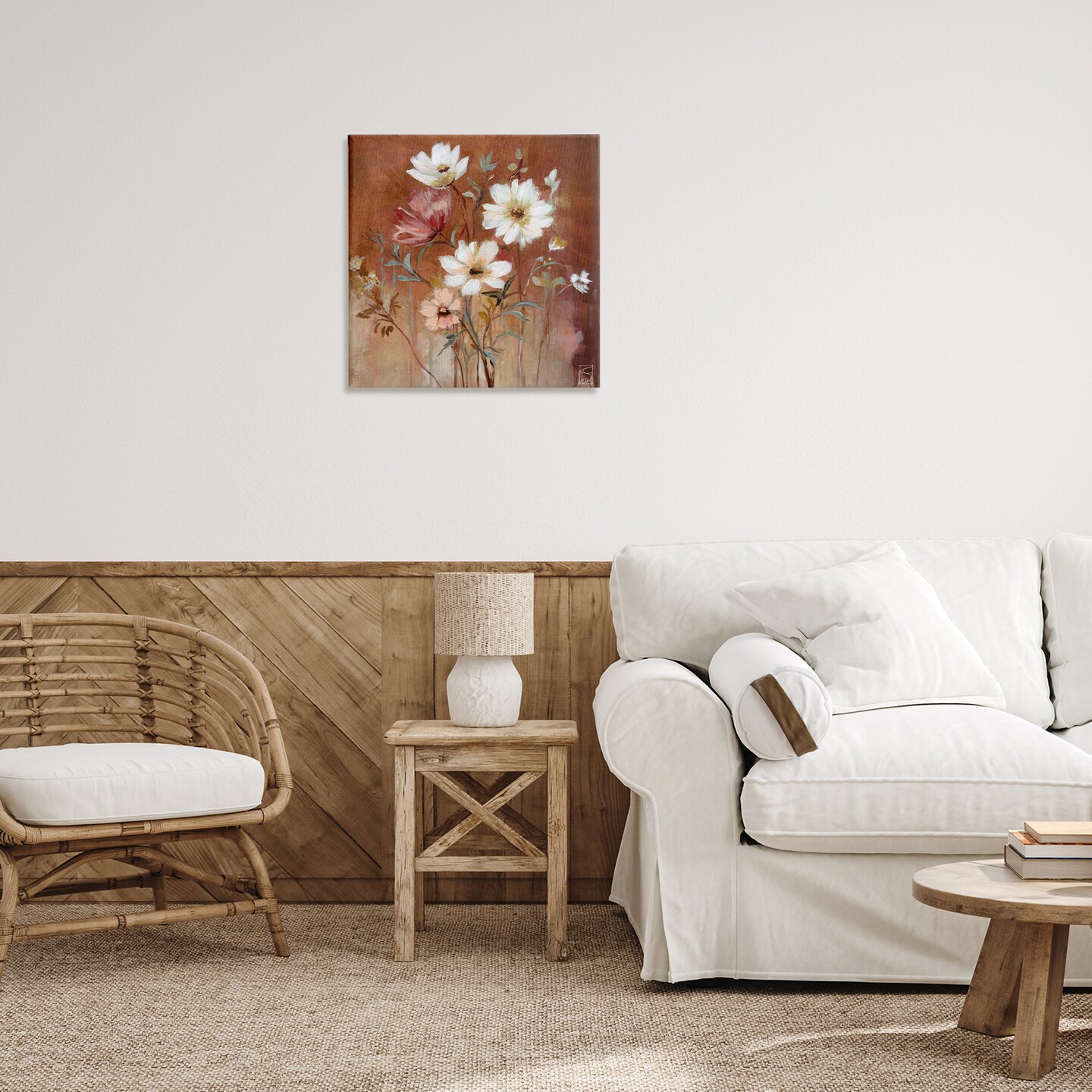 Stupell Industries Mocha Flowers Collection Canvas, design by Sara Culpepper