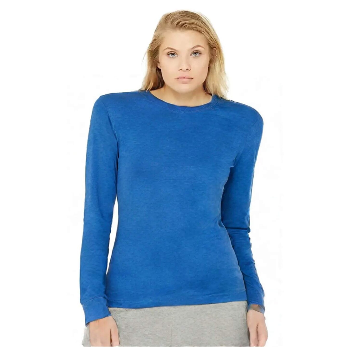 BELLA + CANVAS® Unisex Triblend Long Sleeve Tee Lightweight Retail Fit Airlume Blend Everyday Casual Shirt